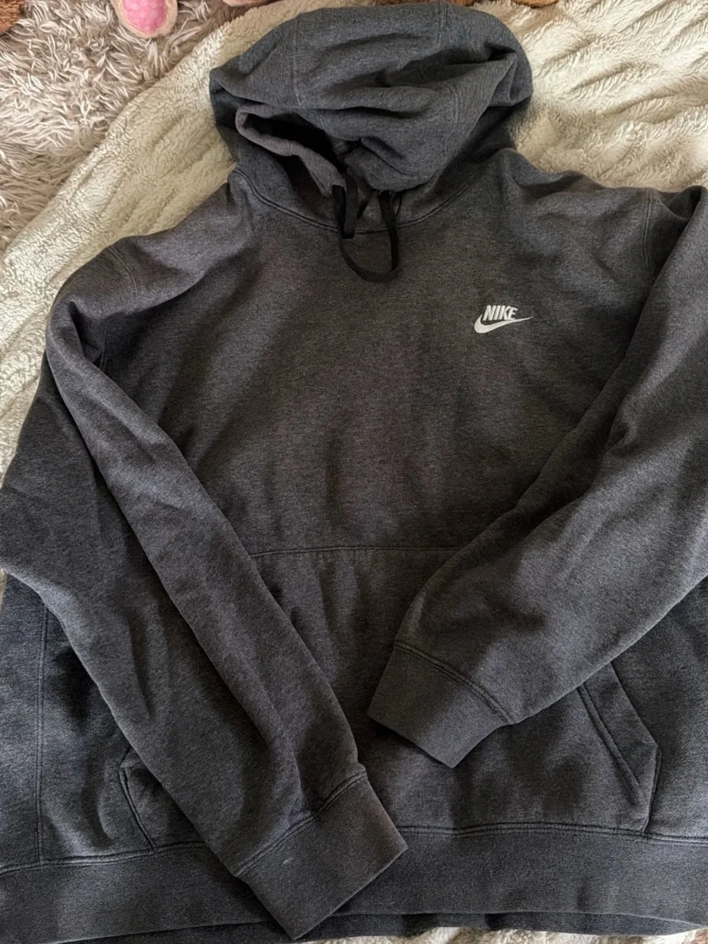 Nike Kids Charcoal Gray Sweatshirt with White Swoosh
